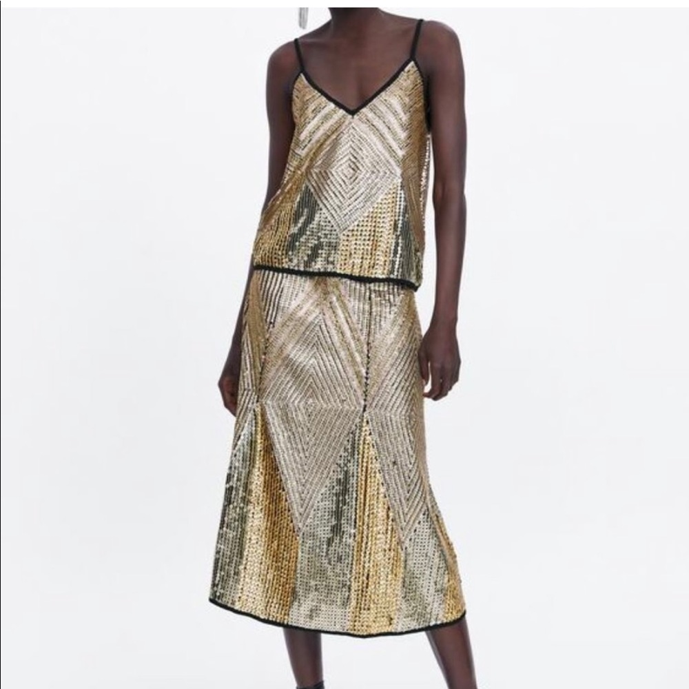 Zara Limited Edition sequins two piece